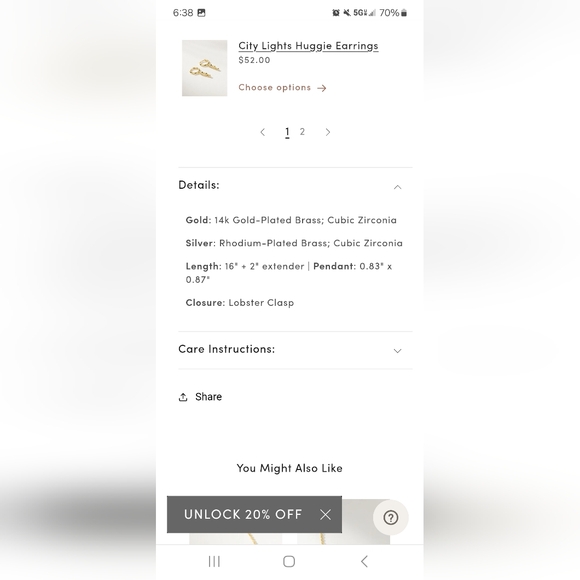 NWT UNCOMMON JAMES Rose Cross Pendant Necklace - Picture 6 of 6